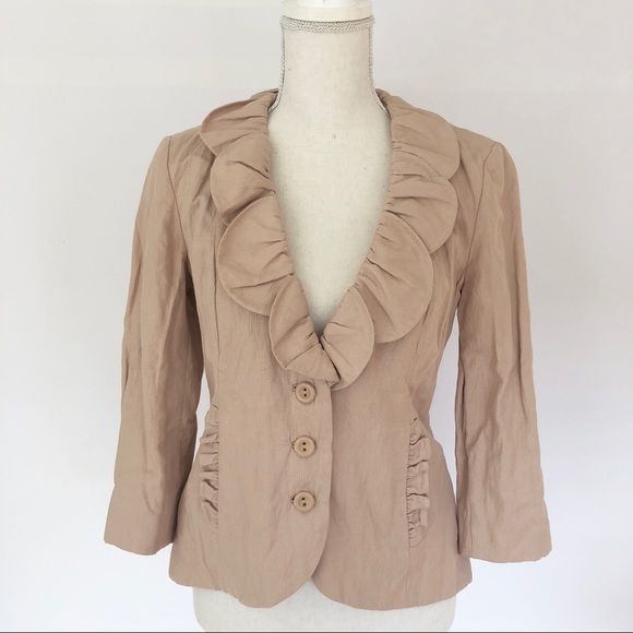 CAbi Jackets & Blazers - CAbi Dusty Rose Scalloped Collar Jacket, Size 4
